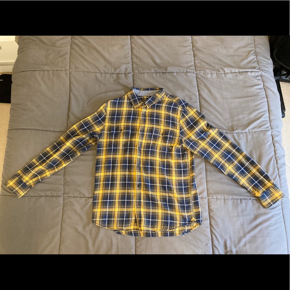 Vans Blue & Yellow Flannel / Size Small